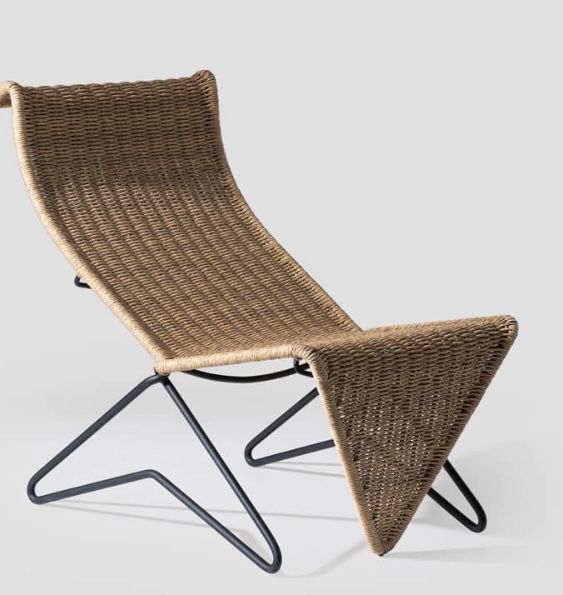 MCM Rattan Lounge Chair, Clara Porset