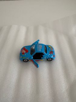 Very Rare Vintage 2006 Japan New Tomica Disney Pixar Diecast Mini Car, The Little Mermaid, Daihatsu Copen, Scale 1/54, Side Doors Open, New Never Used
