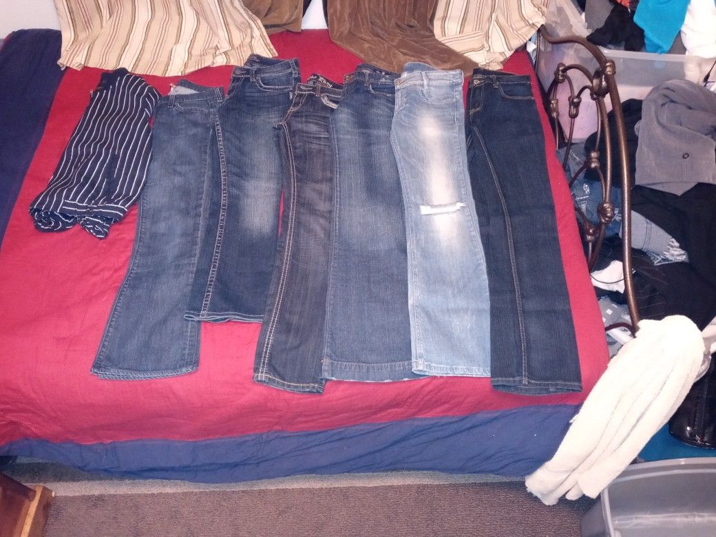Lot Of 8 Items, Womens/Juniors Size 28, Denim Jeans, Banana Republic Jacket