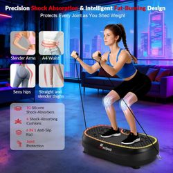 3D Plus Vibration Plate Exercise Machine, Full Body Vibrating Platform for Strength Toning & Fat Loss with 199 Adjustable Speeds,