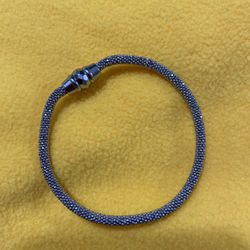 Fossil Brand Name Silver Bracelet Magnetic Lock