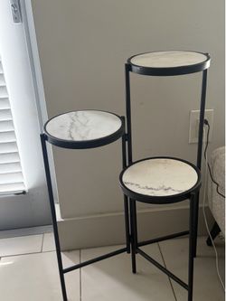 Modern 3-Tier Marble side  Table