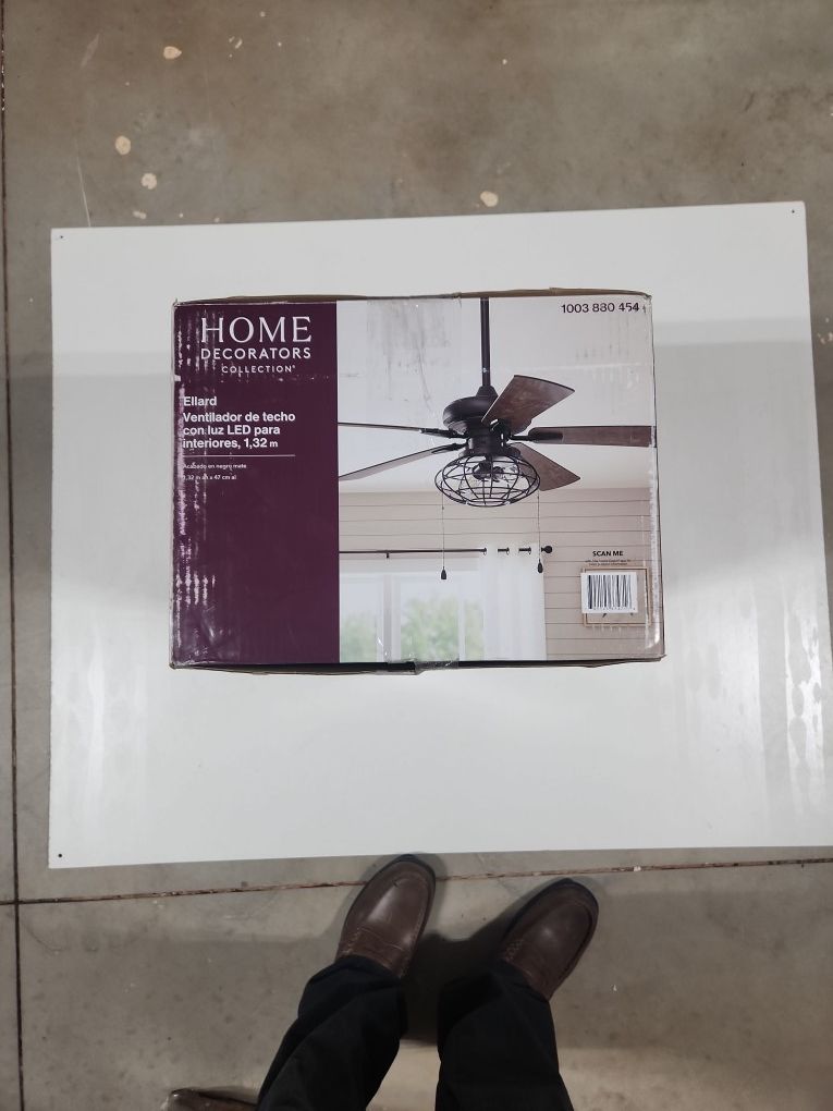 Home Decorators Collection
Ellard 52 in. LED Indoor Matte Black Ceiling Fan with Light