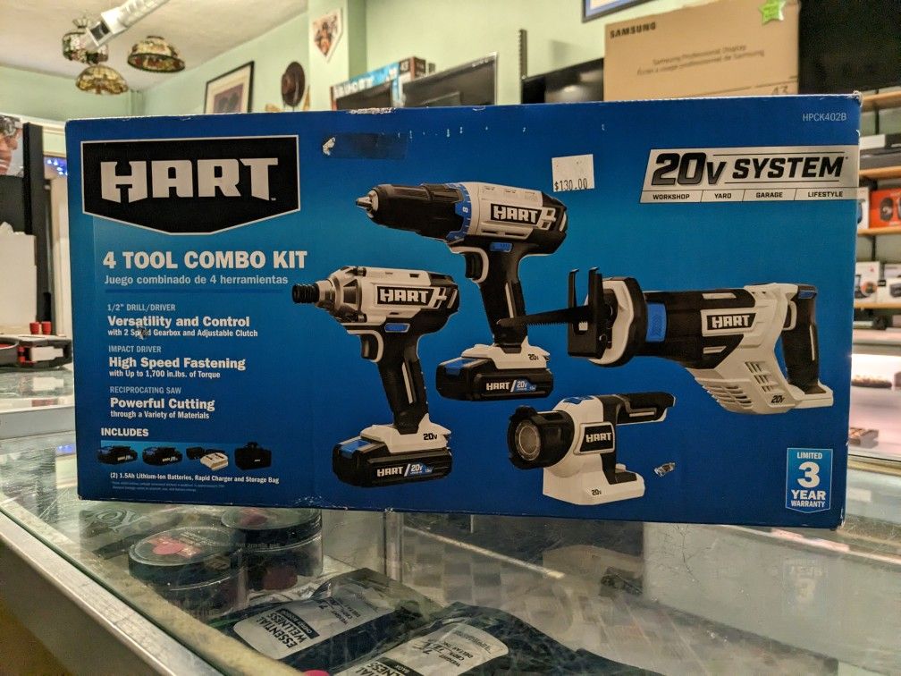 Brand New Hart 4 Piece Tool Combo Kit 