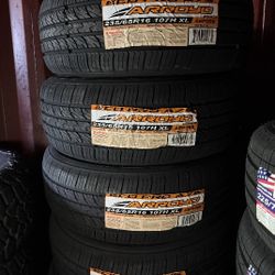 SET OF FOUR NEW TIRES 235/65/16 ARROYO GRANDSPORT A/S INCLUDING MOUNT AND BALANCE, ASK ME FOR SIZES AND BRANDS 
