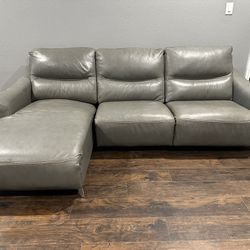 Leather 3 Piece Sofa and Leather Recliner