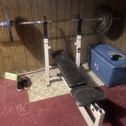 Olympic Weight Set/ With A set Of Dumbbells 