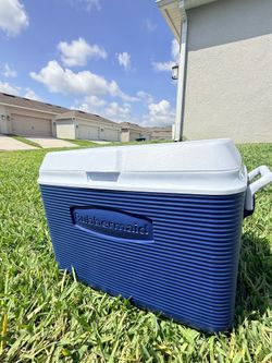 Large Blue Rubbermaid Cooler for Sale