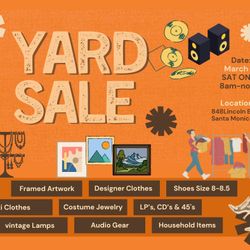 Yard sale 3/14 8am-noon