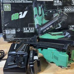 Metabo HPT MultiVolt 2-1/2-in 15 -Gauge Cordless Angled Finish Nailer (Battery and Charger Included