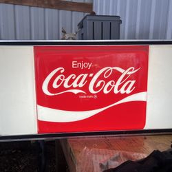 Lighted Coca-Cola sign