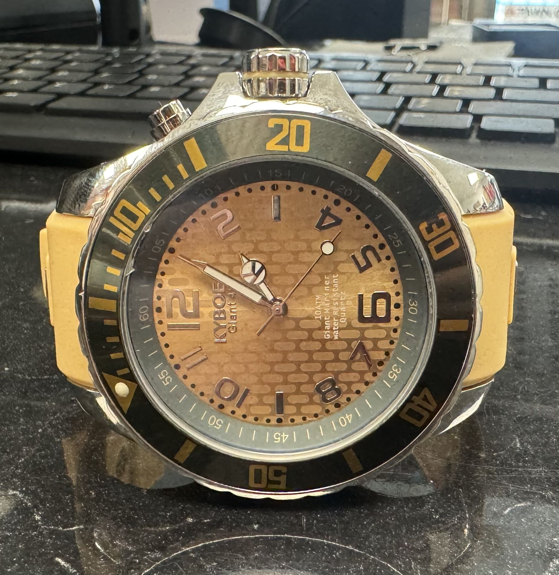 Kyboe: Giant 48 KY.48 026.15 48mm Gold Dial Watch,All Products : American Fashion Style Bags On Sale