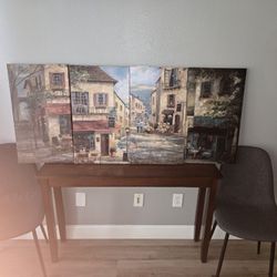 Baxton Studio Beagan Console table and chairs.

