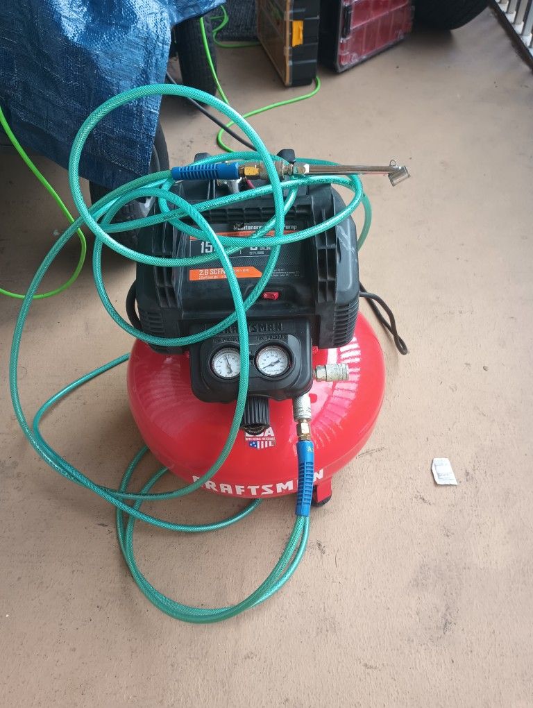 CRAFTSMAN 6.5 GALLON 150 PSI AIR COMPRESSOR WITH 12 TO 16' HOSE