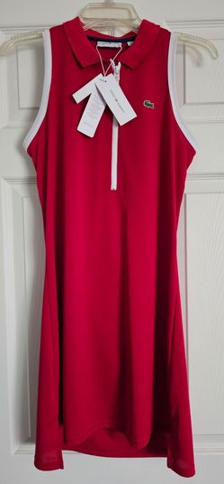 WOMENS LACOSTE SLEEVELESS POLO DRESS NEW!! SIZE 8