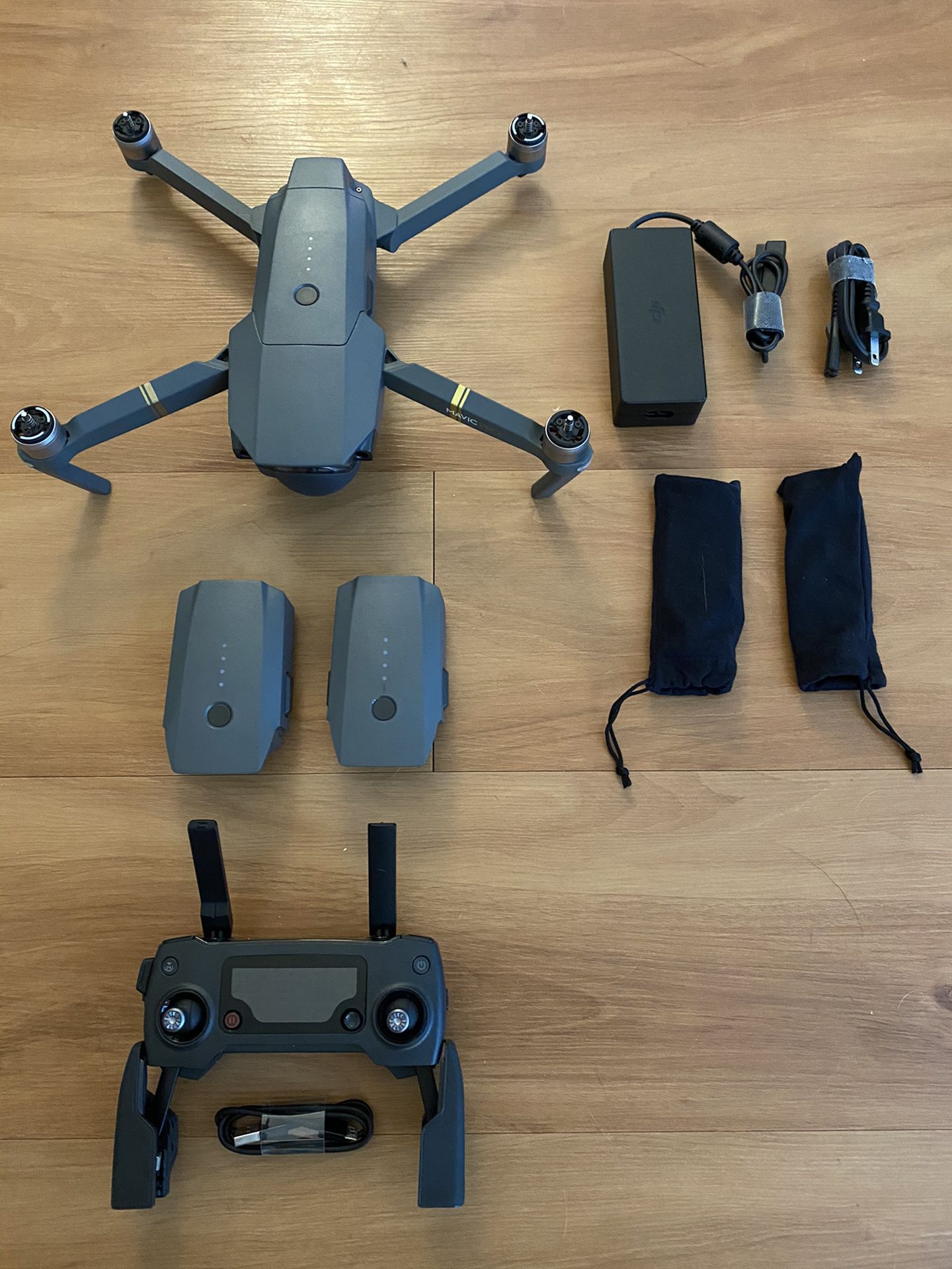 Mavic Pro Drone with 3 batteries, a pro controller, and travel case!!