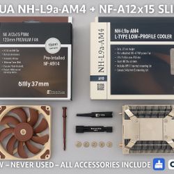 Noctua NH-L9a-AM4 + NF-A12x15 Slim Fan – Premium ITX Cooling Combo (Brand New)
