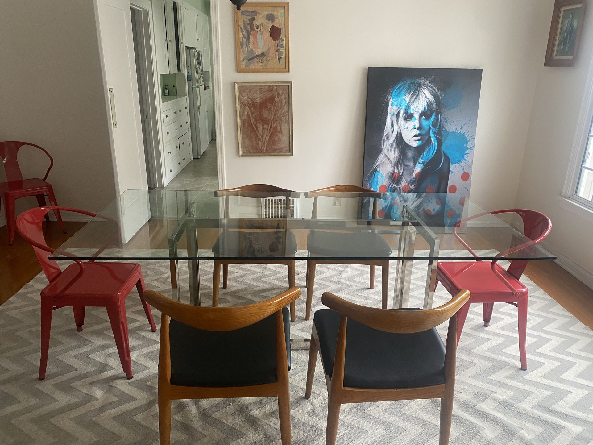 Z Gallerie Glass Dining Room Table Or Desk for Sale in Los Angeles, CA