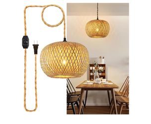 Woven Bamboo Pendant