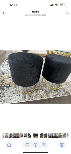 Set Of 2 Ottomans 