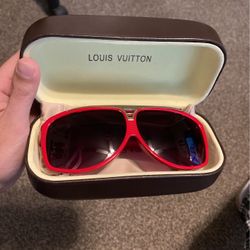 Louis Vuitton Evidence Millionaire Red Aviators 