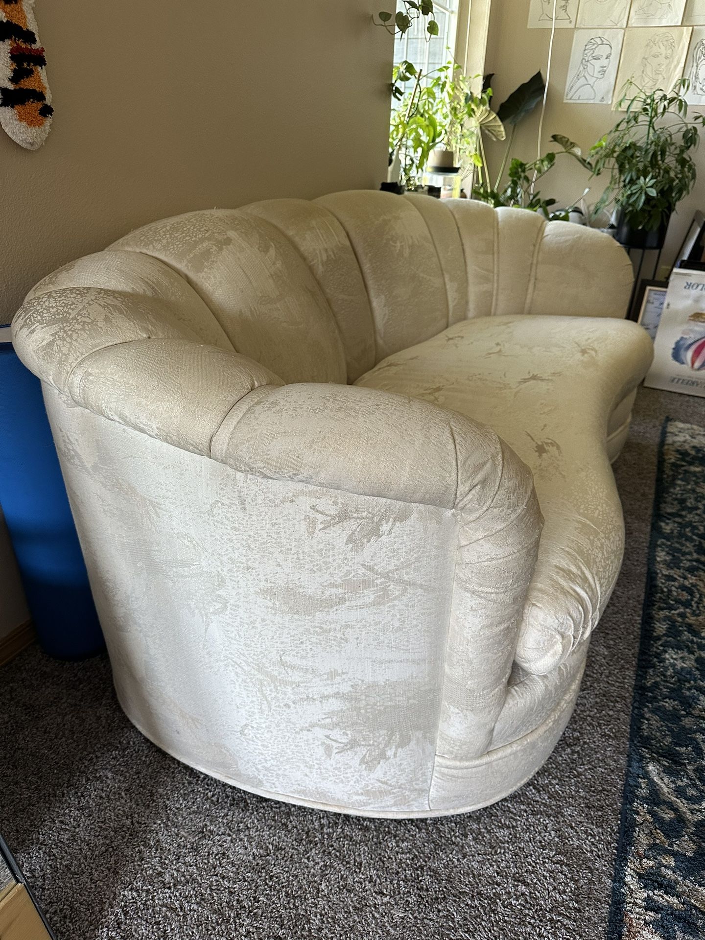 Vintage Clamshell Sofa