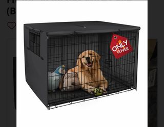 Black Crate Cover for Pet Crate (Dog Crate Top Cover) XXL 54 inch