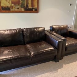Brown Leather Couches