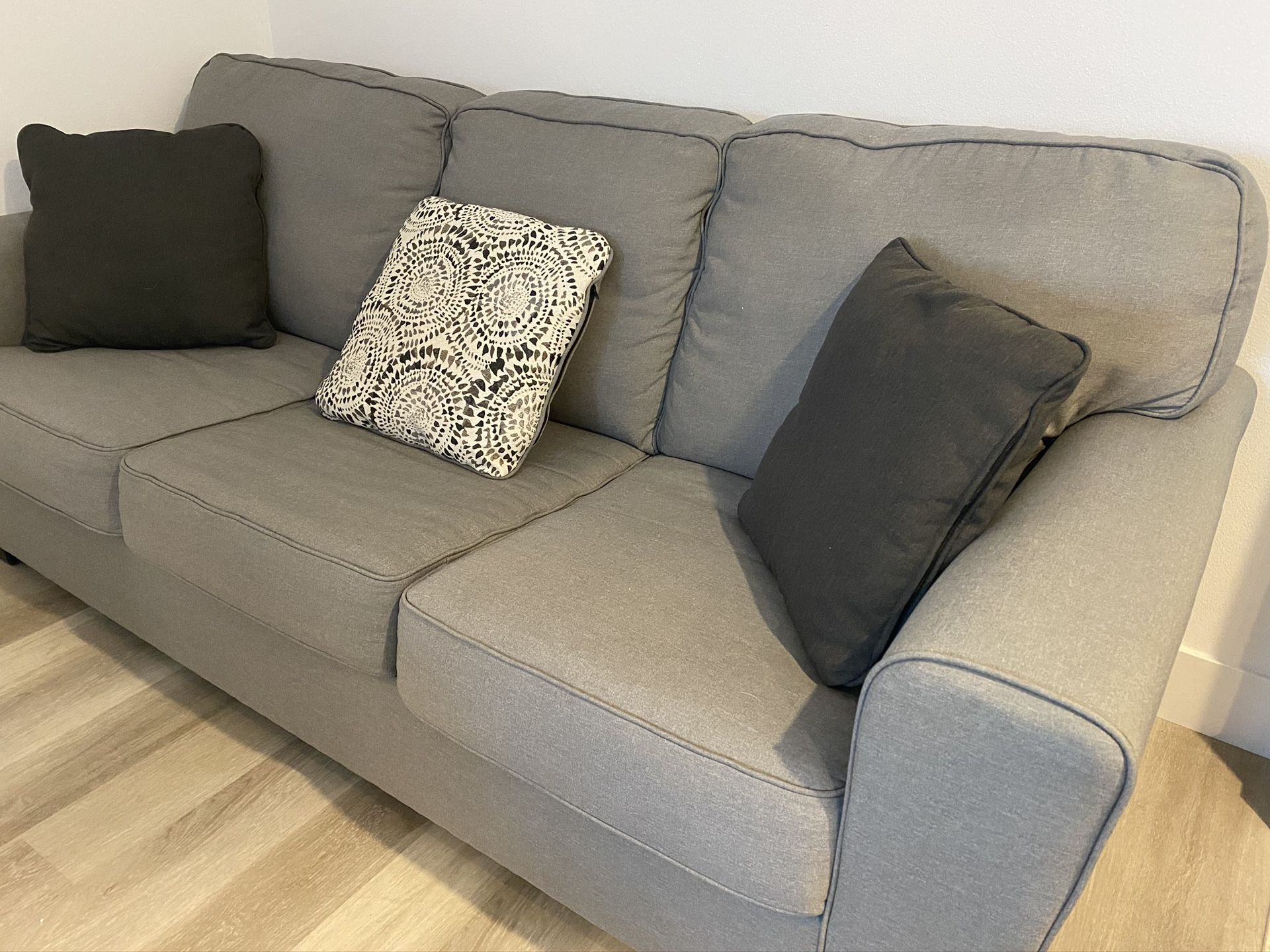 Selling Gray Sofa - FREE but w/ small stain