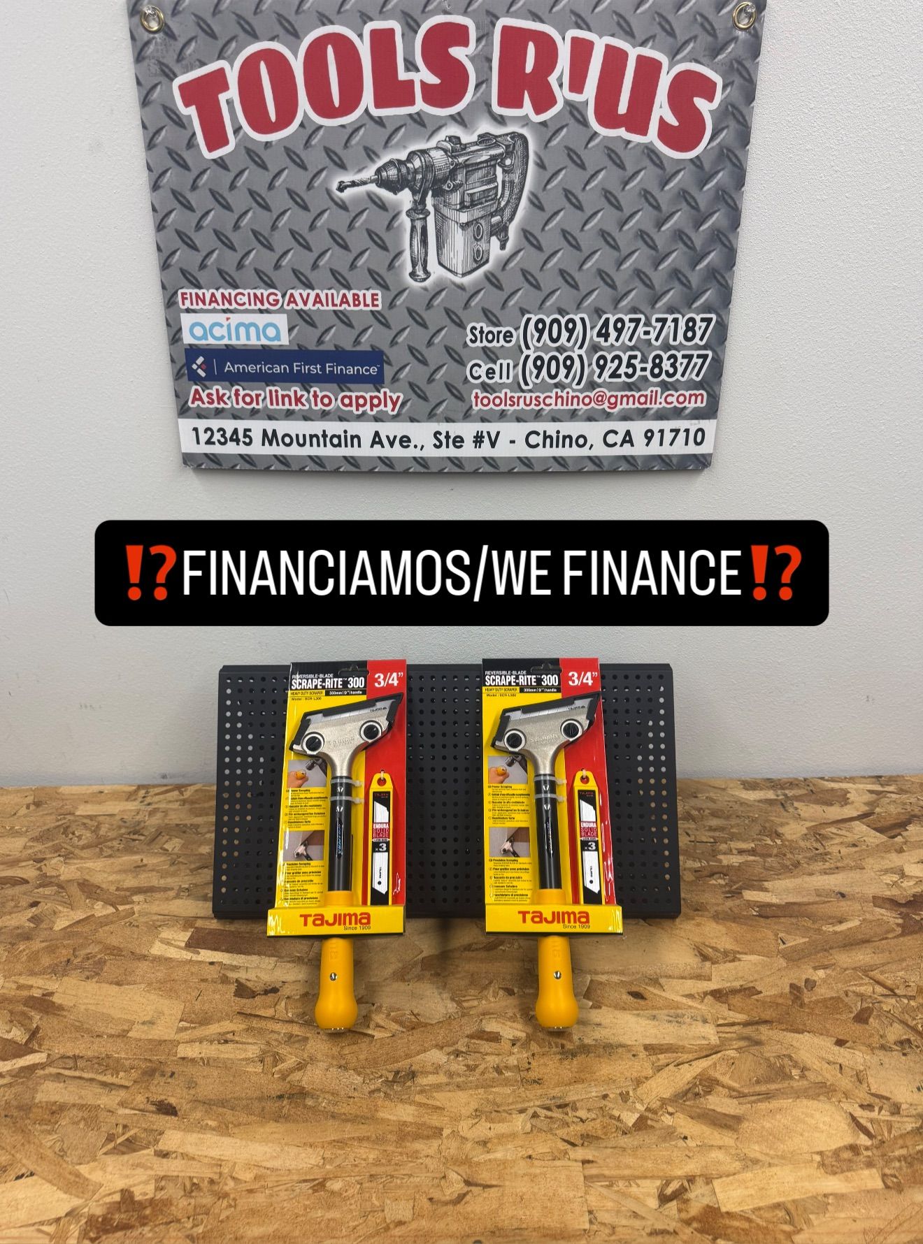 TAJIMA 3/4" HEAVY DUTY SCRAPER/RASPADOR w/ 9"HANDLE(EACH)**(FINANCIAMOS/WE FINANCE)**