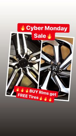 🔥🔥🔥Cyber Monday SALES! BUY Rims get FREE Tires🔥🔥🔥(only 50 down payment / no credit needed )