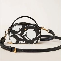Kate Spade X Target Black and White Floral Mini Crossbody Bag