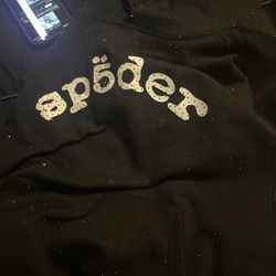 Sp5der Hoodie Black For Sale 