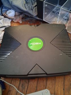 Xbox console with box