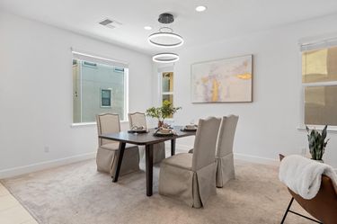 4 Dining Chairs With Brown Nail Studs 