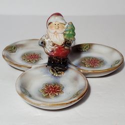 Santa Trinket Candy Dish Christmas