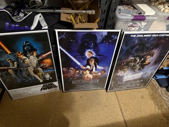 Star Wars posters framed