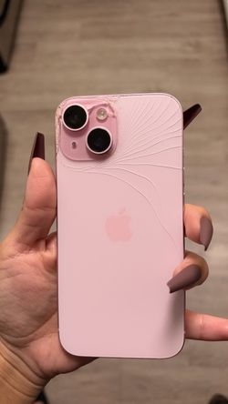 Unlocked Apple iPhone 15 Pink – Cracked Back Glass