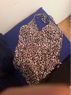 Leopard print, bathing suit