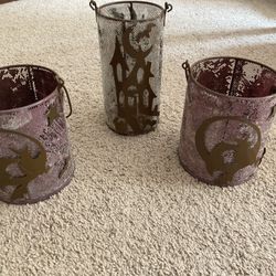 Halloween Candle Holders Size 9” And 6”