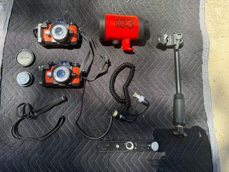 Nikonos Underwater Camera Kit with Flash and Accessories
