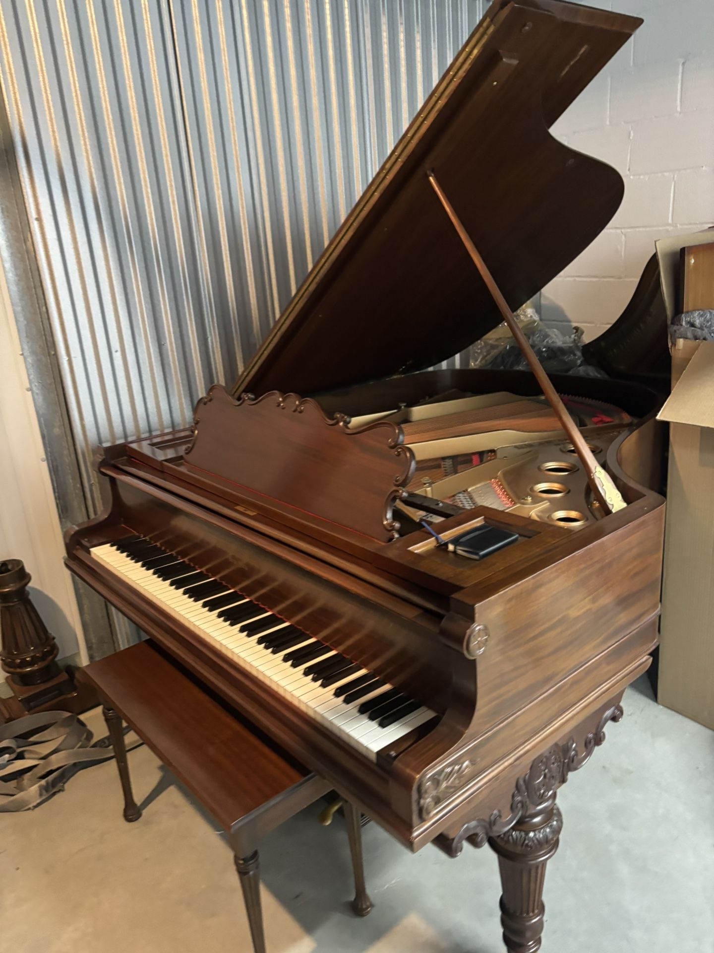Krakauer Bros. Grand Piano – Mahogany – Fully Restored