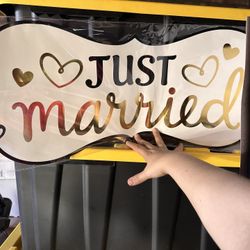 Just Married Car Banner 