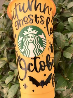 Halloween cup / Starbucks cup / color changing cup / Halloween tumbler