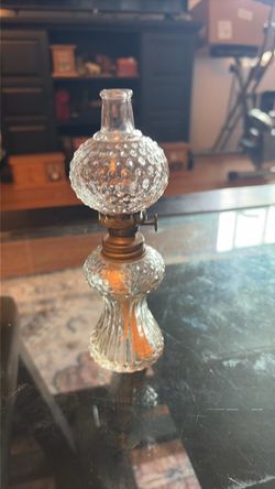 Miniature Victorian oil lamp