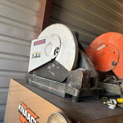 BOSCH OR MAKITA CHOP SAW YOUR CHOICE INCLUDES NEW BLADES