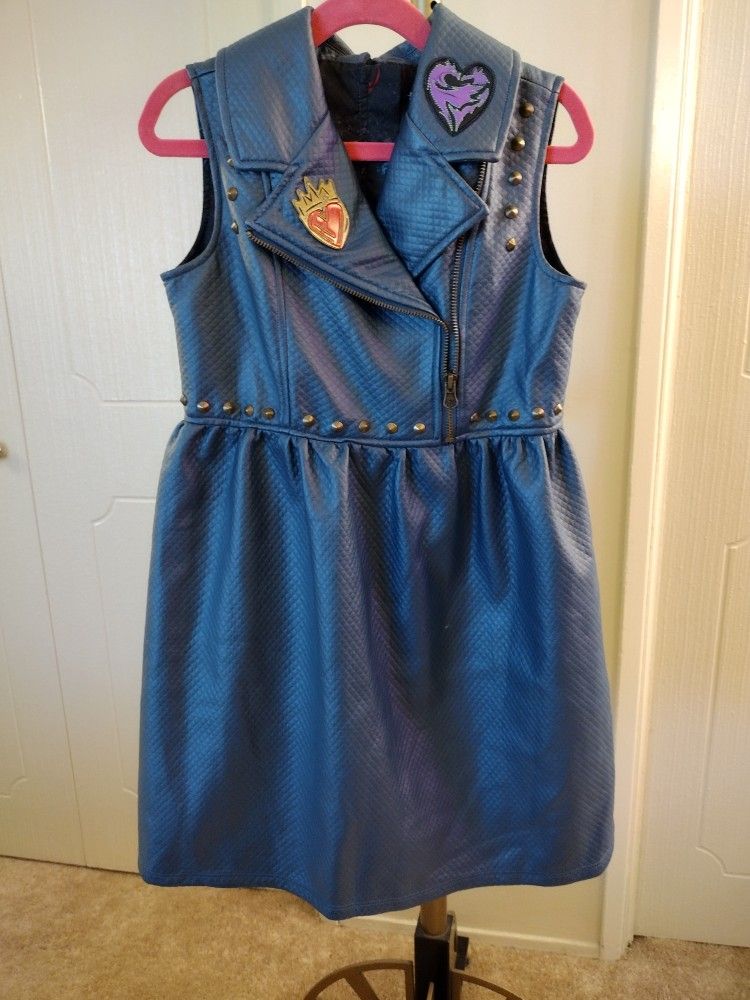 EVIE DESCENDANTS dress faux leather costume - size 7/8