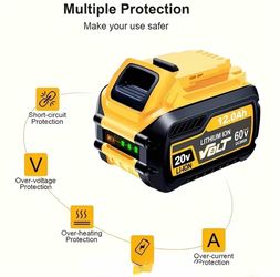 Generic 12Ah Dewalt Batteries 20 Or 60 Volt Dual NEW