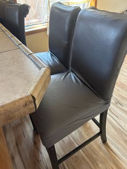 Black Faux Leather Dining Chair