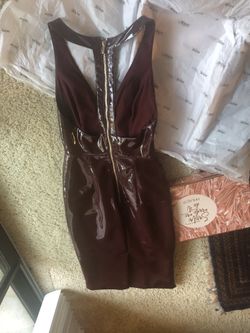 Burgundy Sexy Dress by House of CB London , Leather & Rubber